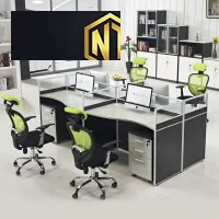 Bàn làm việc văn phòng có vách ngăn _ VNVP06 _ NỘI THẤT NGỌC THỊNH